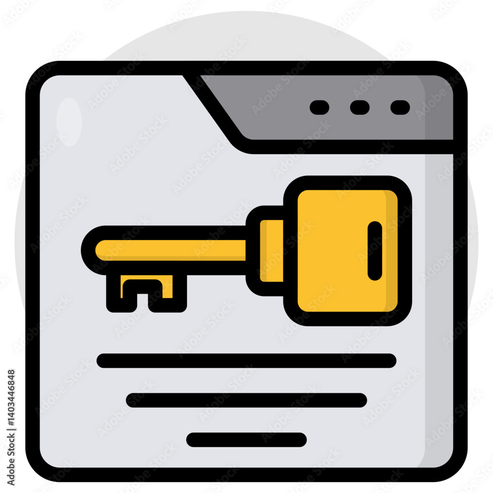 Wall mural modern design icon of web security