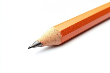 Close-up of orange pencil tip