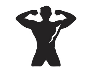 Fototapeta premium Male Body Posing on White Background for Fitness and Strength Photography
