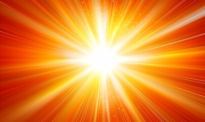Obraz premium Radiant Burst of Light: Abstract Orange and Yellow Sunbeam Design
