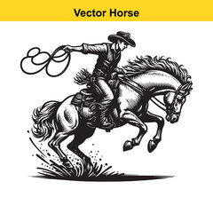 Obraz premium Vector Horseman