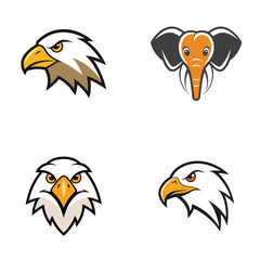 set of funny animals