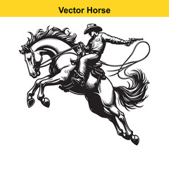 Obraz premium Vector Horseman
