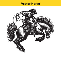 Obraz premium Vector Horseman