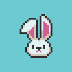 this is a rabbit in pixel art with colorful color,this item good for presentations,stickers, icons, t shirt design,game asset,logo and project.