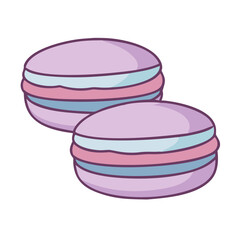 Delicious french macarons vector illustration perfect for bakery and dessert shop designs and menus