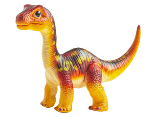 Fototapeta premium Colorful dinosaur toy for children isolated on white background