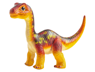 Colorful dinosaur toy for children isolated on white background