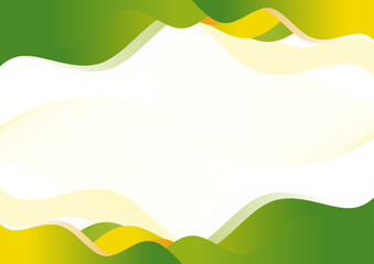 Obraz premium layered wave gradient vector background in white yellow green