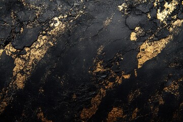A textured black surface with golden accents and streaks present