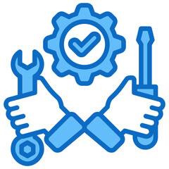 Collaboration Blue Fill Icon in Togetherness and Teamwork Vector Design