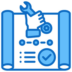 Efficient Workflow Blue Fill Icon in Togetherness and Teamwork Vector Design