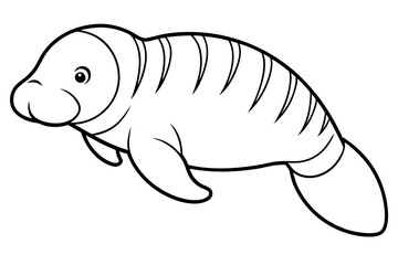 Manatee Silhouette Design