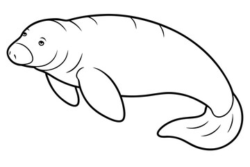 Manatee Silhouette Design