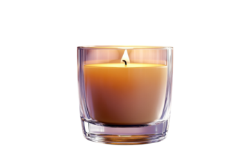 A single burning candle in a glass holder a symbol of hope and remembrance glowing softly against a