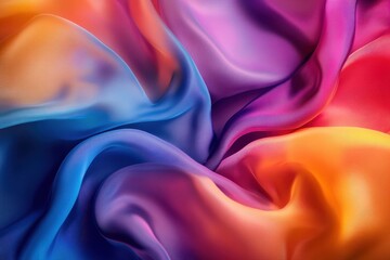 Obraz premium Vibrant and flowing fabric gracefully displays an abstract composition