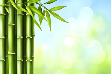 Serene Bamboo Grove: Tranquil Nature Background Image