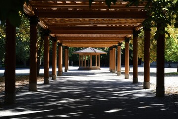 Vichy Retreat: Serene Park Walks Amidst Gingham Patterns and Historic Bandstands