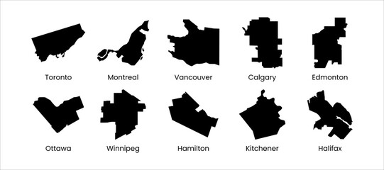 Canada city map © Rudez Studio