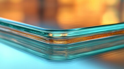 Obraz premium Layered Glass: A Stunning Macro of Glass Sheets