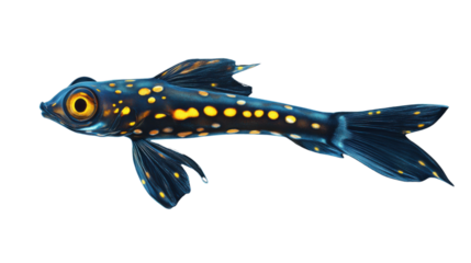 Cosmic Aquatic Wonder: A captivating illustration unveils a mesmerizing aquatic creature adorned with celestial patterns, painted in a vibrant and artistic style.