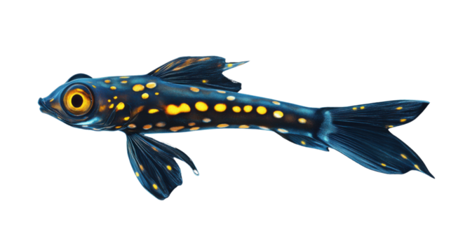 Cosmic Aquatic Wonder: A captivating illustration unveils a mesmerizing aquatic creature adorned with celestial patterns, painted in a vibrant and artistic style.