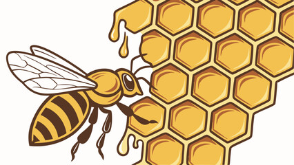 bee and honey