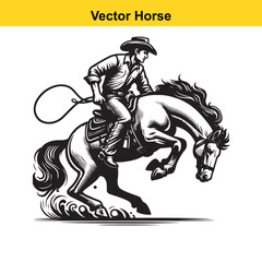 Obraz premium Vector Horseman