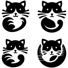 Lovely cat basking in the moonlit glow of serene silence