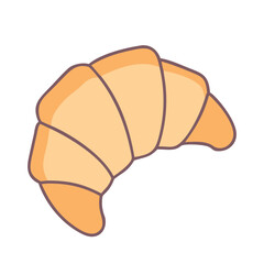 Delicious croissant pastry vector illustration for bakery cafe breakfast food design asset