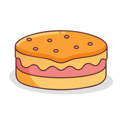 Delicious looking cake dessert pastry sweet bakery confectionery baked goods food illustration