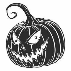 halloween pumpkin isolated on white