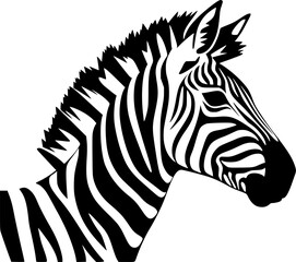 Fototapeta premium Zebra - Minimalist and Flat Logo - Vector illustration