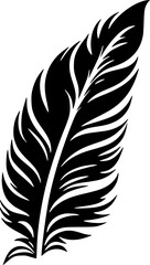 Feather - Minimalist and Flat Logo - Vector illustration