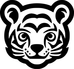 Tiger Baby | Minimalist and Simple Silhouette - Vector illustration