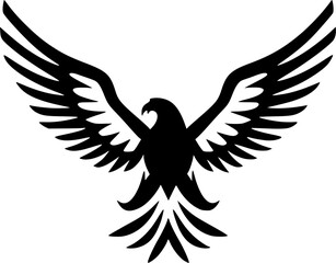 Obraz premium Eagle | Black and White Vector illustration