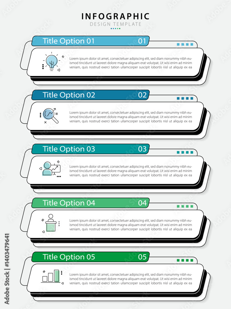 Poster timeline creator infographic template. 5 step timeline journey, calendar flat simple infographics de