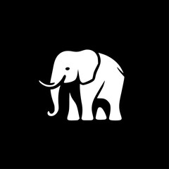 Elephant - Minimalist and Flat Logo - Vector illustration