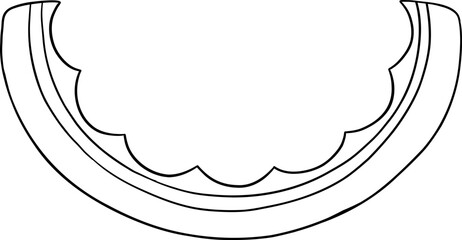 Peel of Watermelon Outline