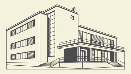 sketch of building