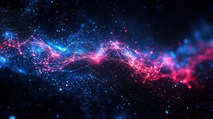 Abstract Nebula: Digital Art of Cosmic Network
