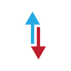 up down arrow icon design illustration.