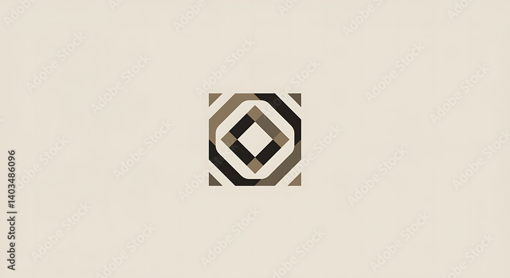 Poster a minimalist logo design using overlapping geometric shapes in a monochromatic color palette. , scal