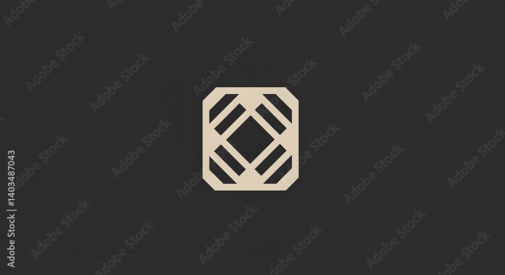Poster a minimalist logo design using overlapping geometric shapes in a monochromatic color palette. , scal