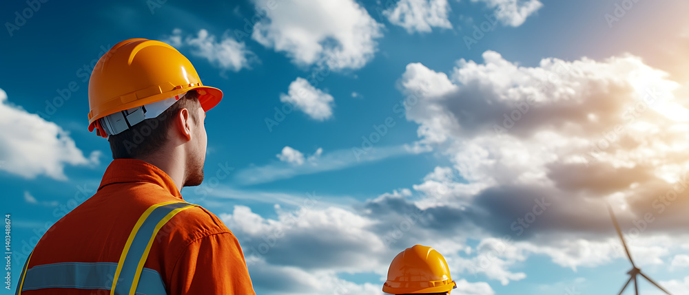 Poster a team of skilled engineers carefully examining and maintaining a large industrial turbine, ensuring
