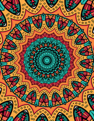 Gorgeous Mandala with a Blend of Vibrant Colors and Layered Designs
