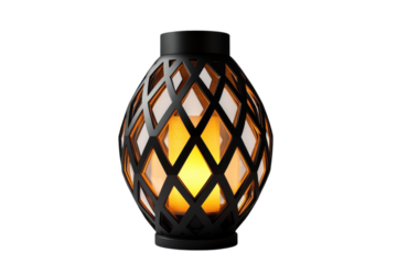 Elegant black metal lantern glowing warm light stylish home d cor ambient ambiance adds charm