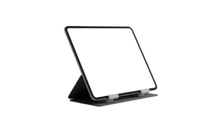 Black Tablet Stand with Adjustable Kickstand and Protective Case