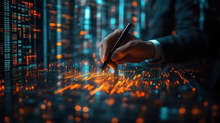 hand of a man with a computer