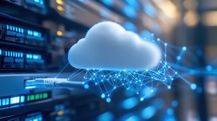 Cloud computing server data center network connection.